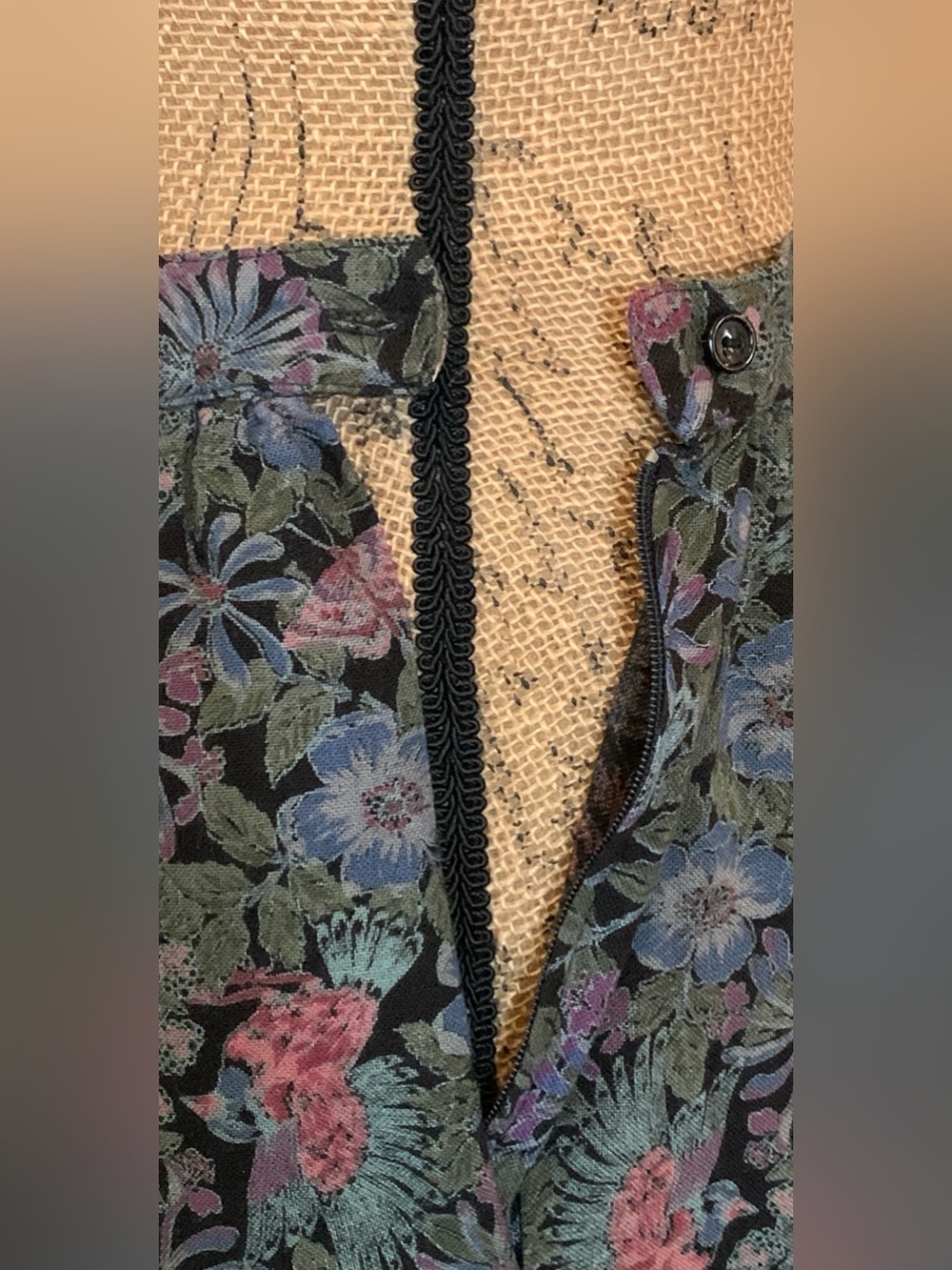 Vintage 90's Boho Hippie Gypsie Edwardian-inspo Peasant Cottagecore Floral Skirt - Picture 9 of 11